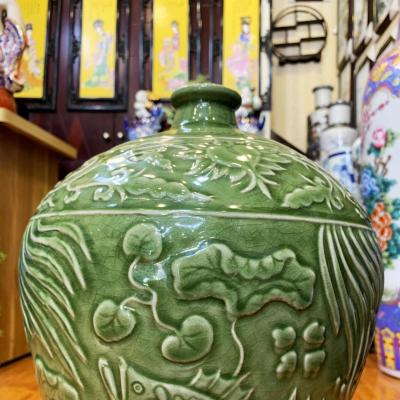 Cặp Mai Bình Họa Tiết Hoa Sen Cá